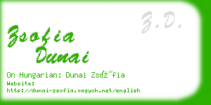 zsofia dunai business card